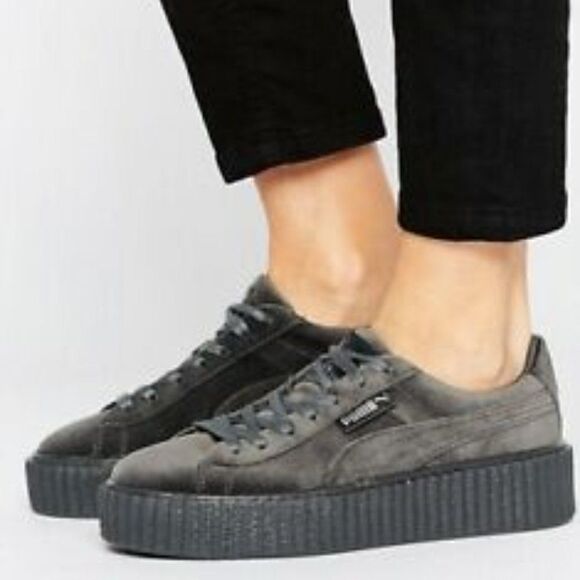 Fenty X Puma Womens Velvet Creepers in Glacier Grey 9.5 - Picture 11 of 12